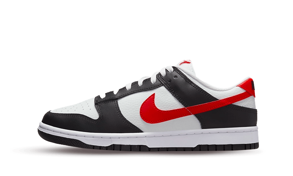 Nike dunk low retro red swoosh panda black white