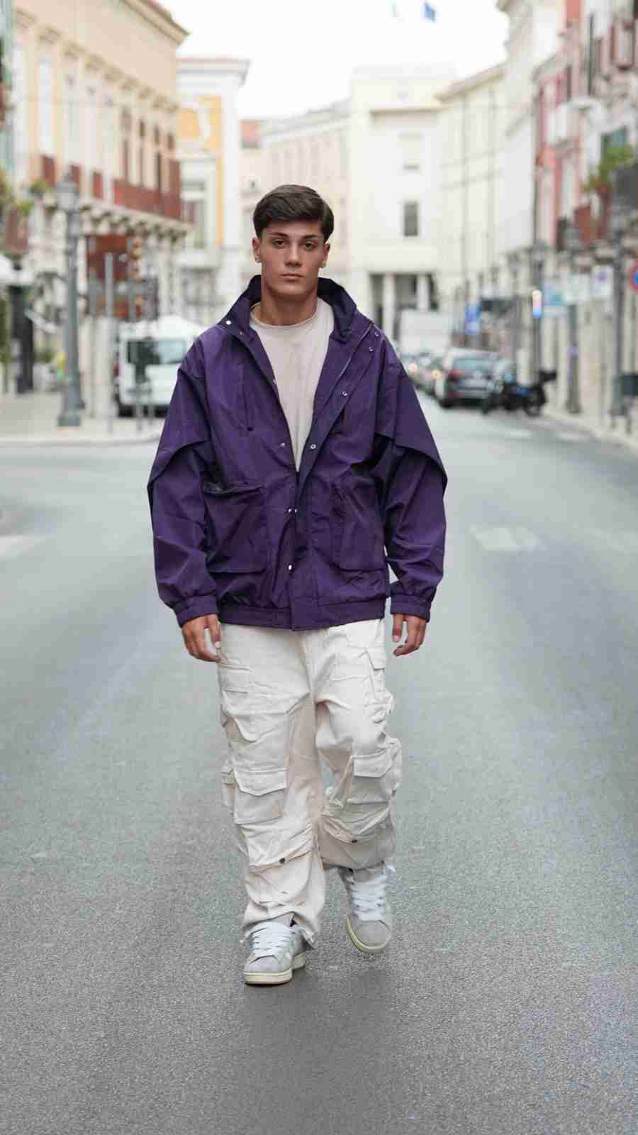 Giubbino a vento purple