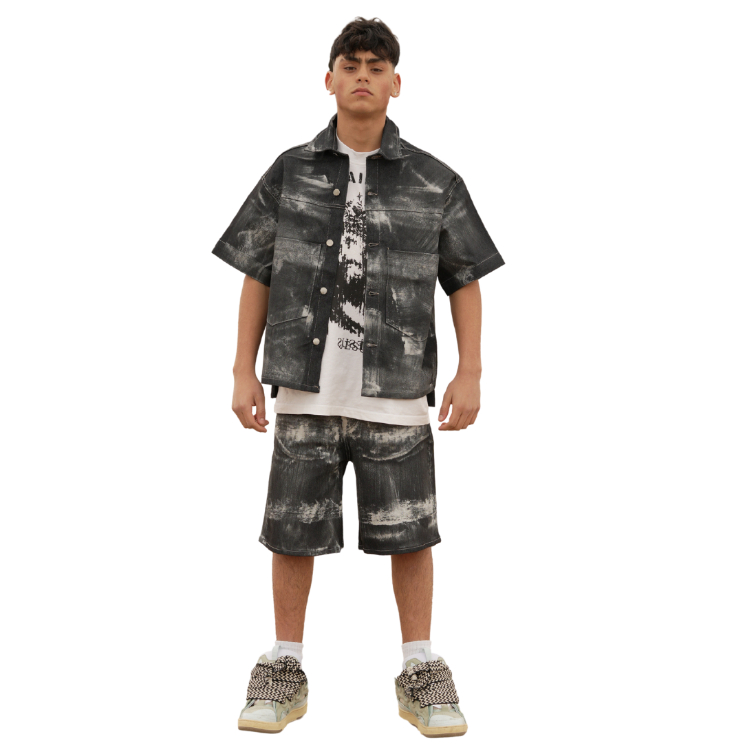 Coordinato black sporcato