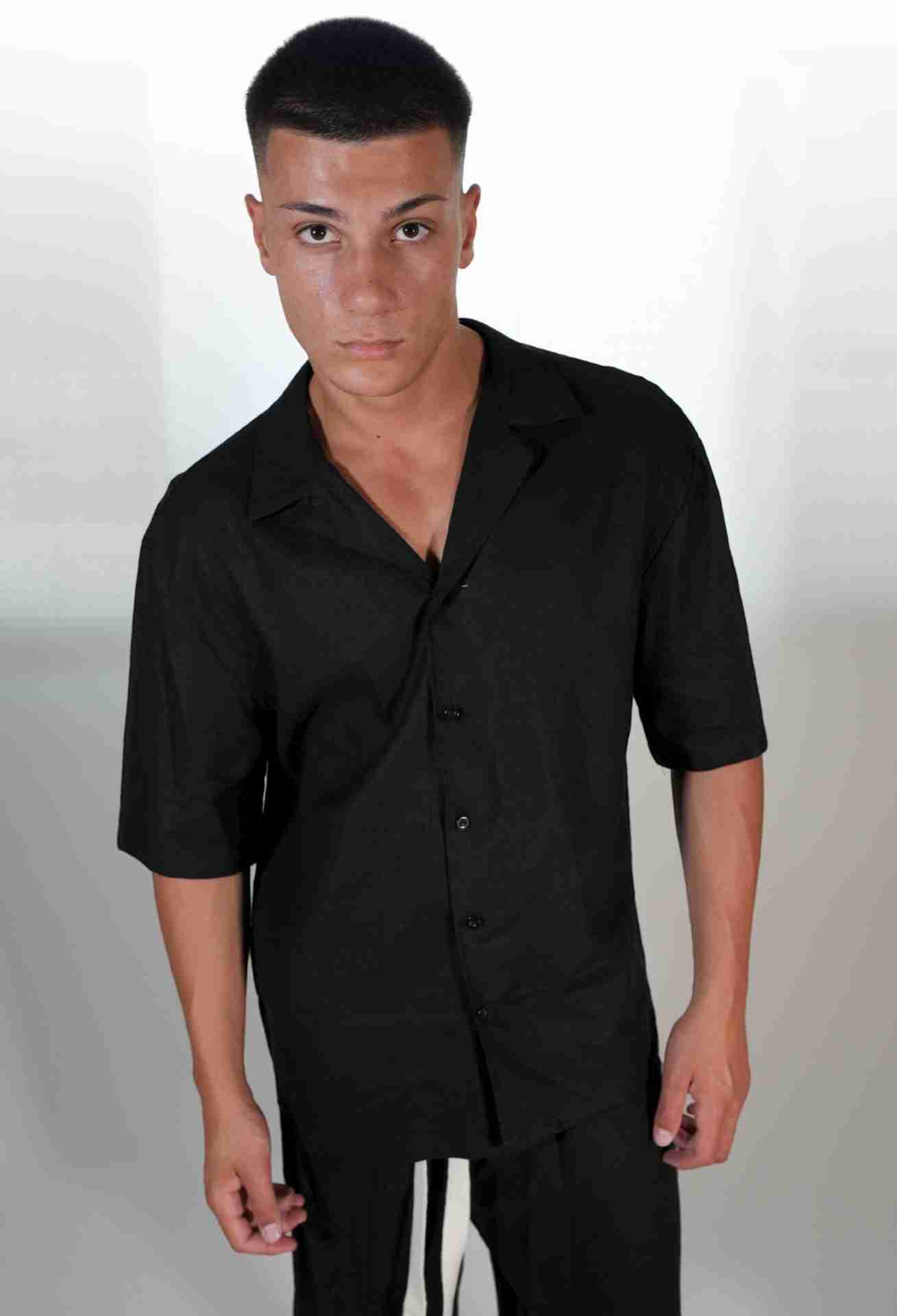Coordinato lino black