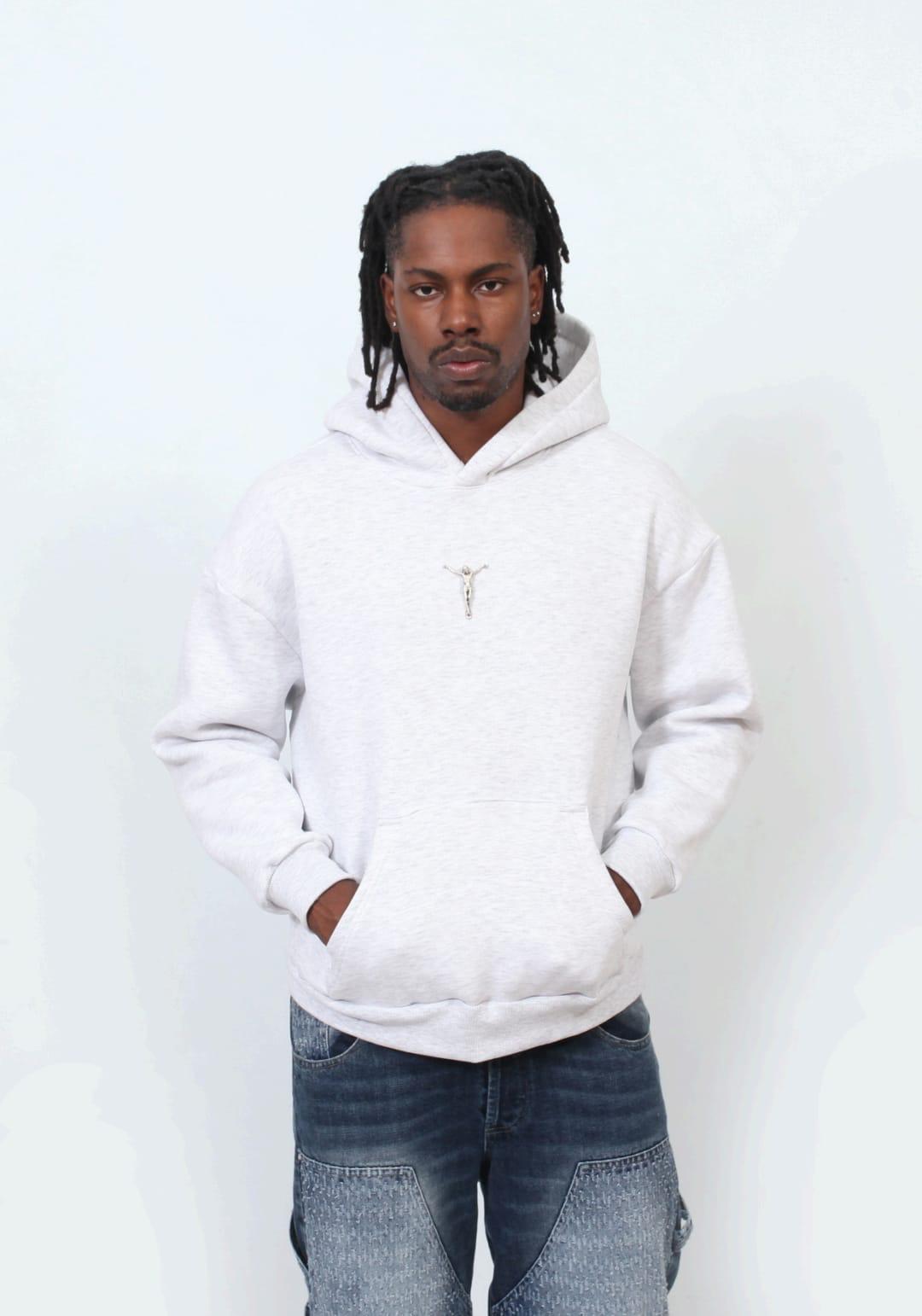 Felpa trust no one grey jesus 